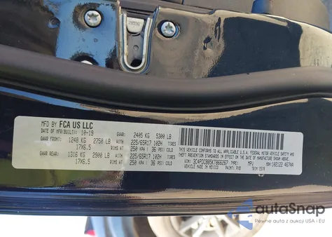 2019 Dodge Journey Se from USA, damaged, VIN 3C4PDCBB5KT866267